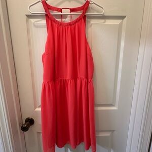 Skies Are Blue Coral Mini Dress